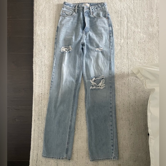 Pacsun Eco light blue high rise ripped 90’s boyfriend jeans - Picture 3 of 6